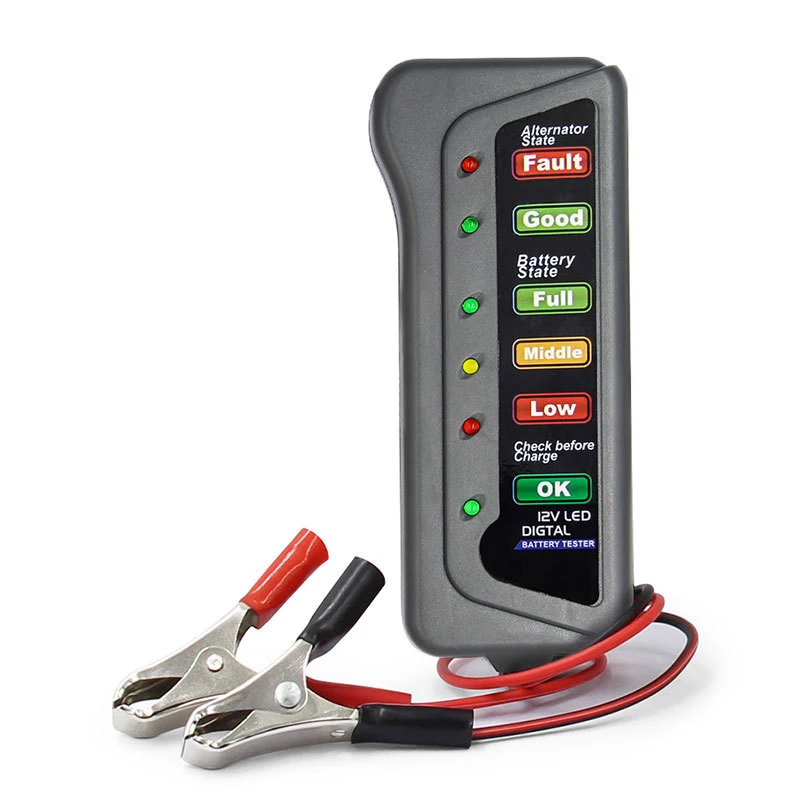 Alternator Tester Digital Diagnostic Tool - Mini 12V Car Battery Tester Digital