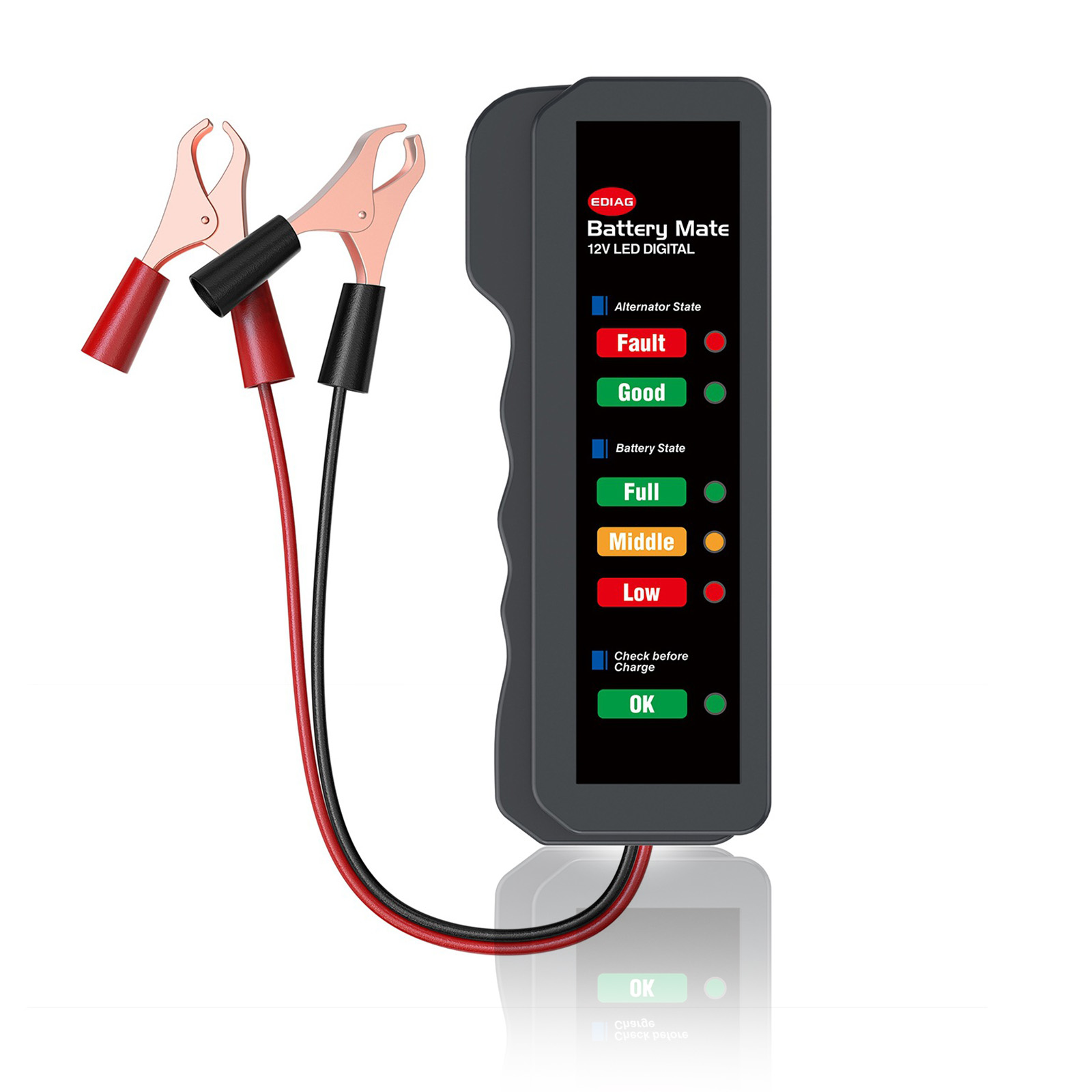 Alternator Tester Digital Diagnostic Tool - Mini 12V Car Battery Tester Digital