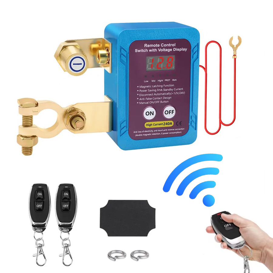 Battery Disconnect Switch Master Cut Off - 12V 240A Automatic Battery Disconnect Switch