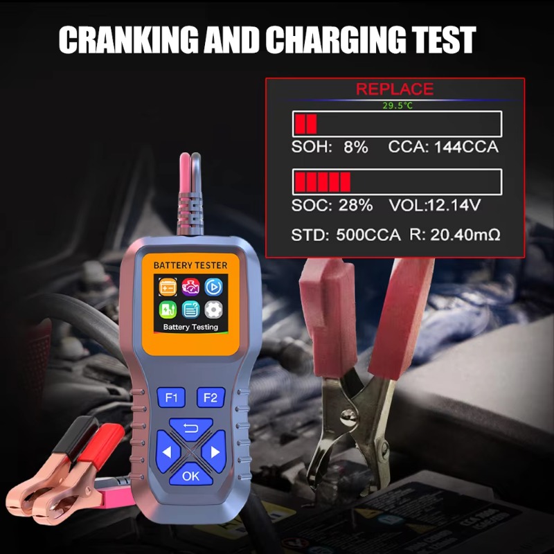 Alternator Tester Digital Diagnostic Tool - K1S Car Battery Tester 12V Digital