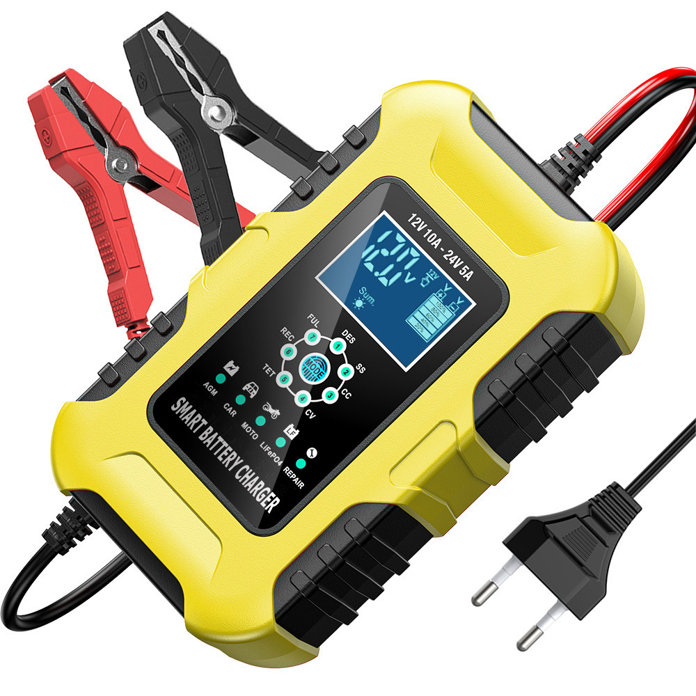 Car Battery Trickle Charger Maintainer 5A - FOXSUR Car Battery Chargers 12V/10A 24V/5A
