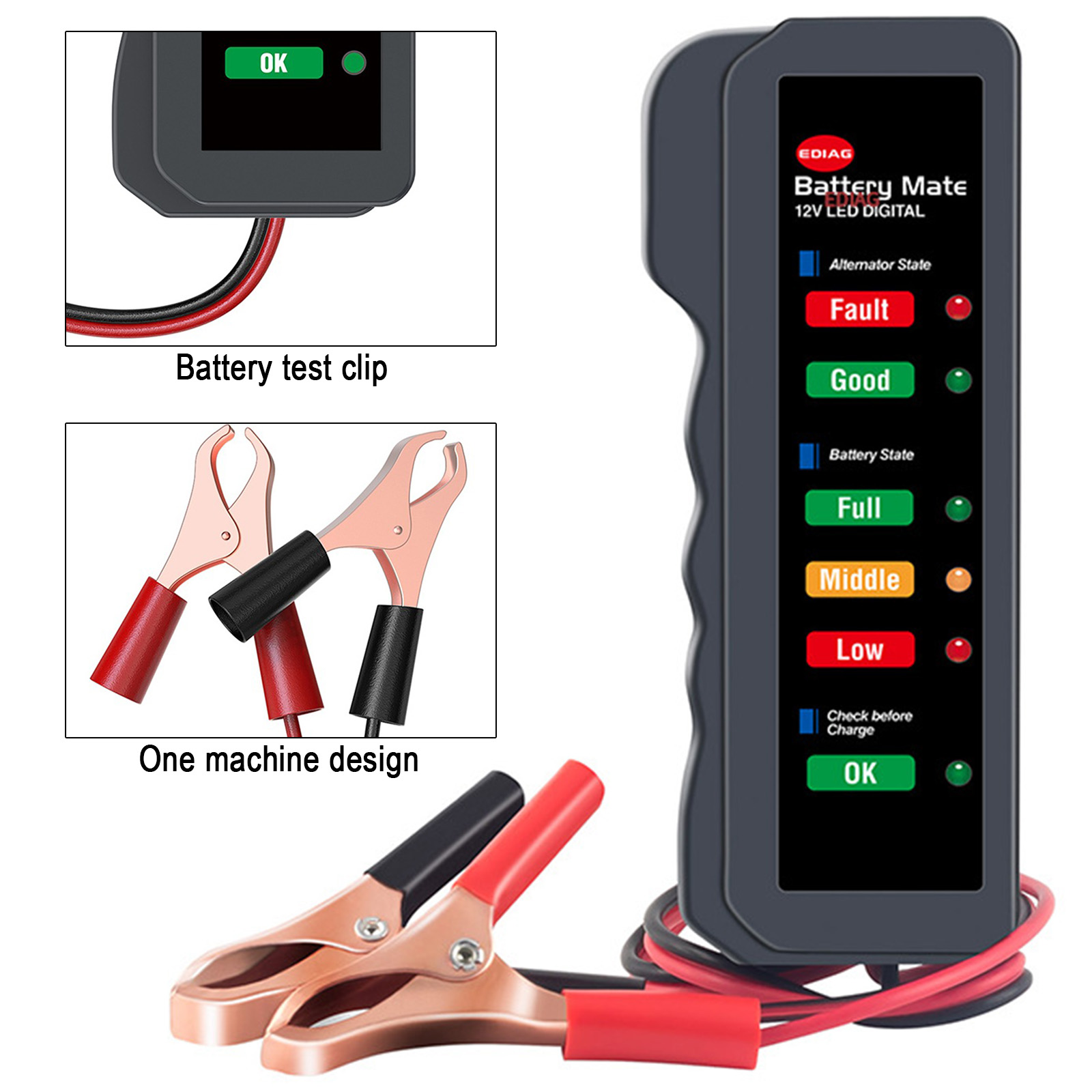 Mini 12V Car Battery Tester Di - Alternator Tester Digital Diagnostic Tool recension och pris