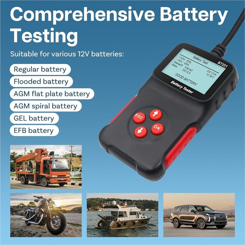 AA94-Car Battery Tester 12V Di - Alternator Tester Digital Diagnostic Tool recension och pris