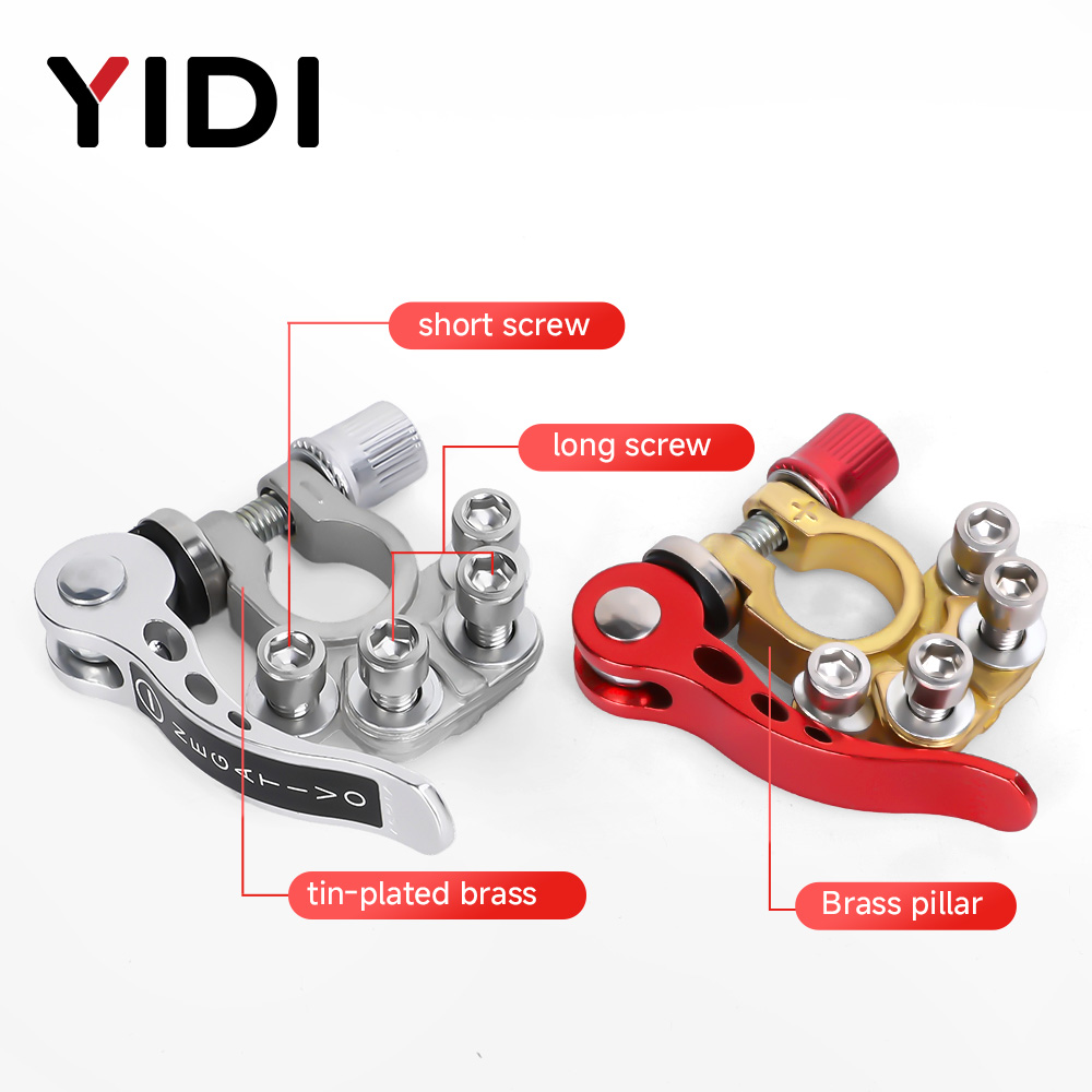 2PCS Car Auto Battery Connecto - Battery Terminal Clamps Quick Release Brass recension och pris