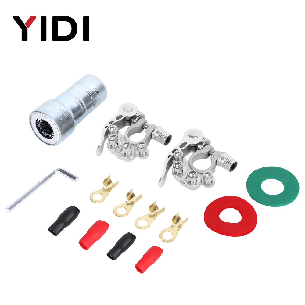 2PCS Car Auto Battery Connecto - Battery Terminal Clamps Quick Release Brass recension och pris