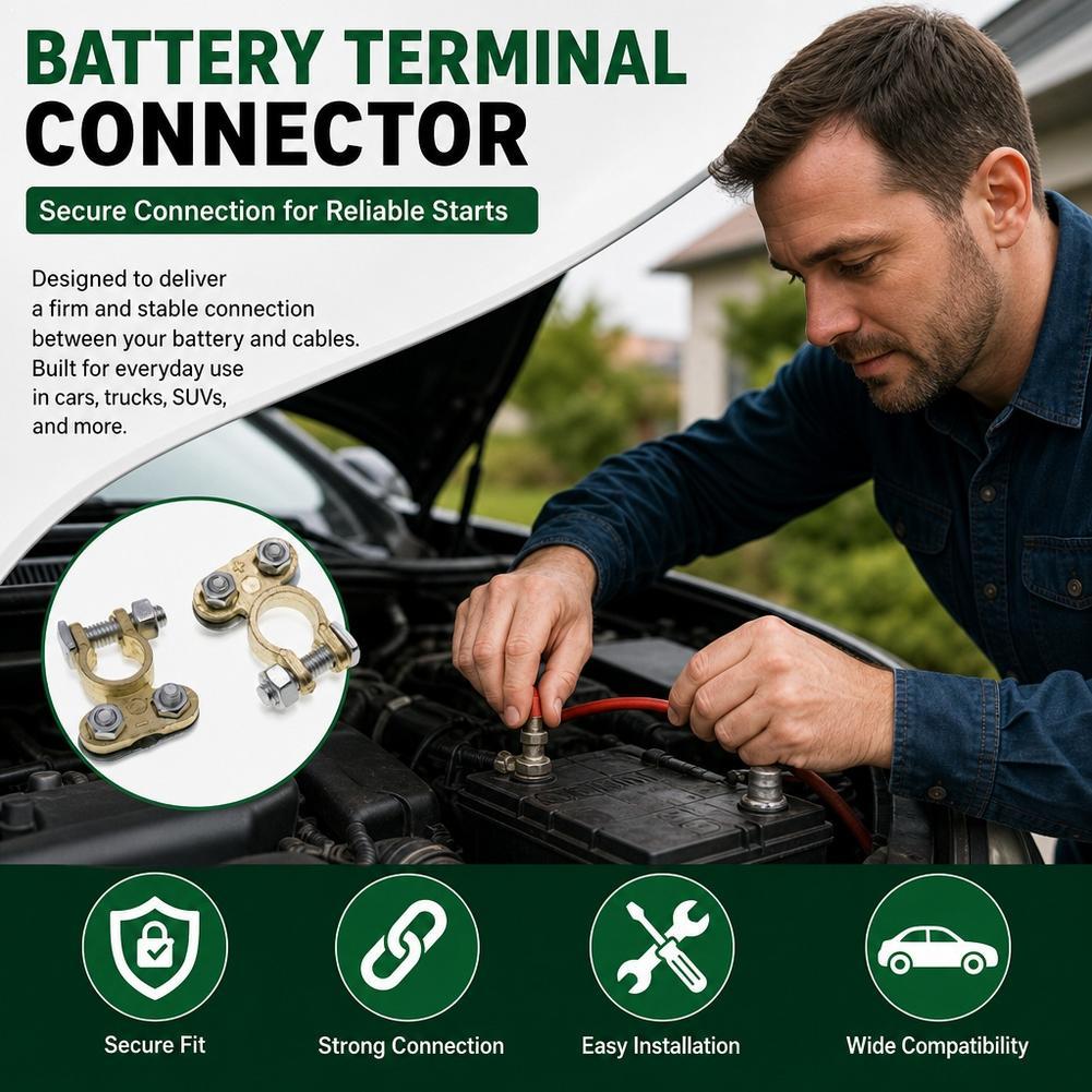 1pair Battery Terminals Connec - Battery Terminal Clamps Quick Release Brass recension och pris