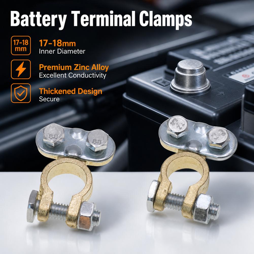 1pair Battery Terminals Connec - Battery Terminal Clamps Quick Release Brass recension och pris