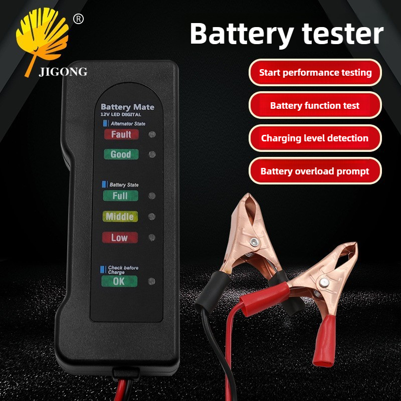 Portable Car Battery Start Tes - Alternator Tester Digital Diagnostic Tool recension och pris