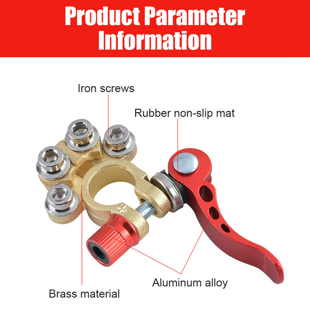 12V Quick Disconnect Car Batte - Battery Terminal Clamps Quick Release Brass recension och pris