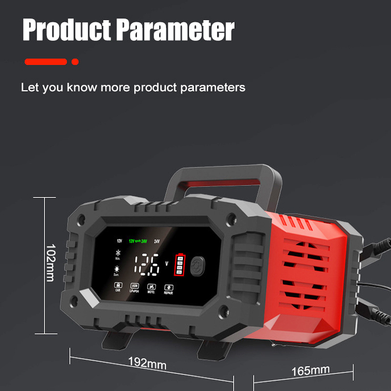 EAFC 12V/24V Fully Automatic B - Smart Car Battery Charger 12V 24V 20A recension och pris