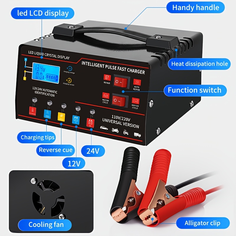 3-In-1 12V 24V Universal High  - Lead Acid Battery Pulse Repair Desulfator recension och pris