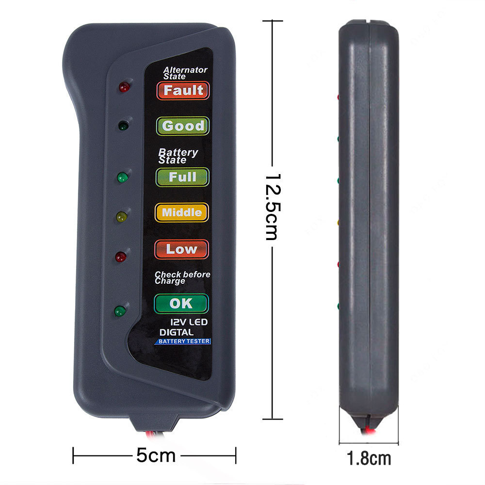 12V Auto Car Battery Tester LC - Alternator Tester Digital Diagnostic Tool recension och pris