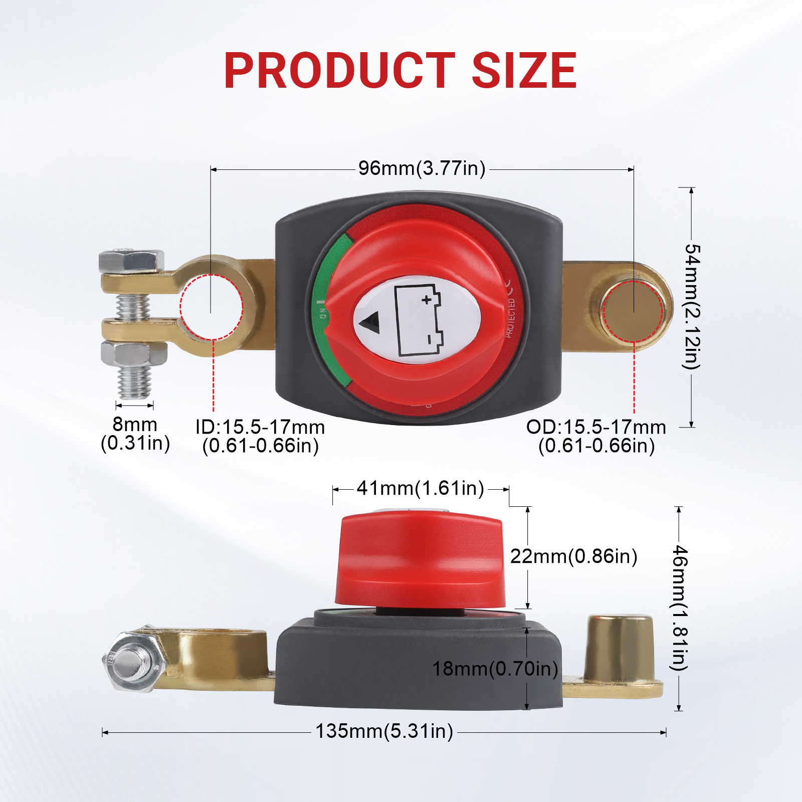 CNSPEED 12V-48V Top Post Batte - Battery Disconnect Switch Master Cut Off recension och pris