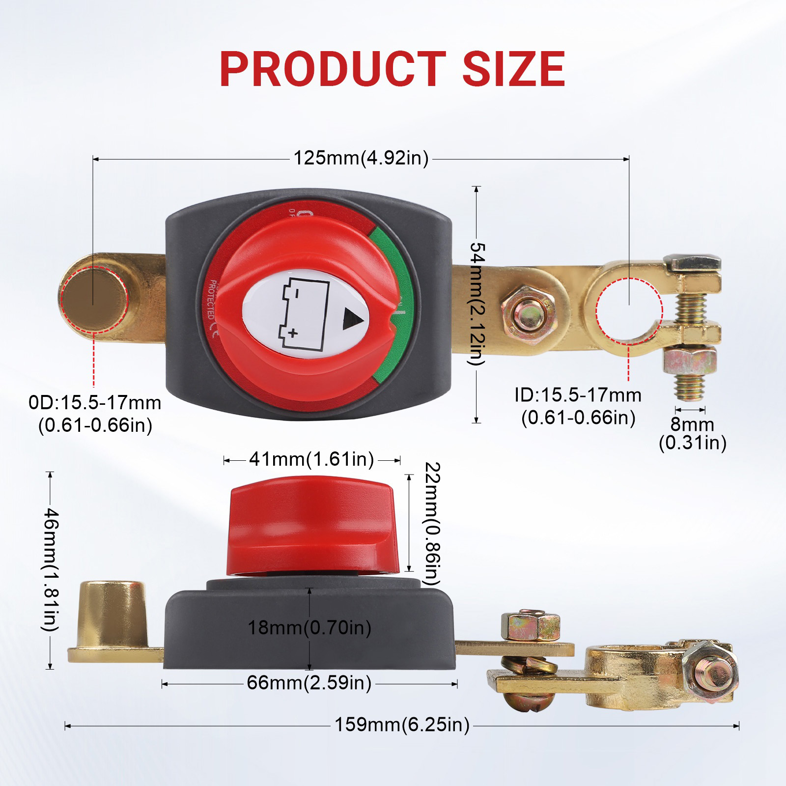 CNSPEED 12V-48V Top Post Batte - Battery Disconnect Switch Master Cut Off recension och pris