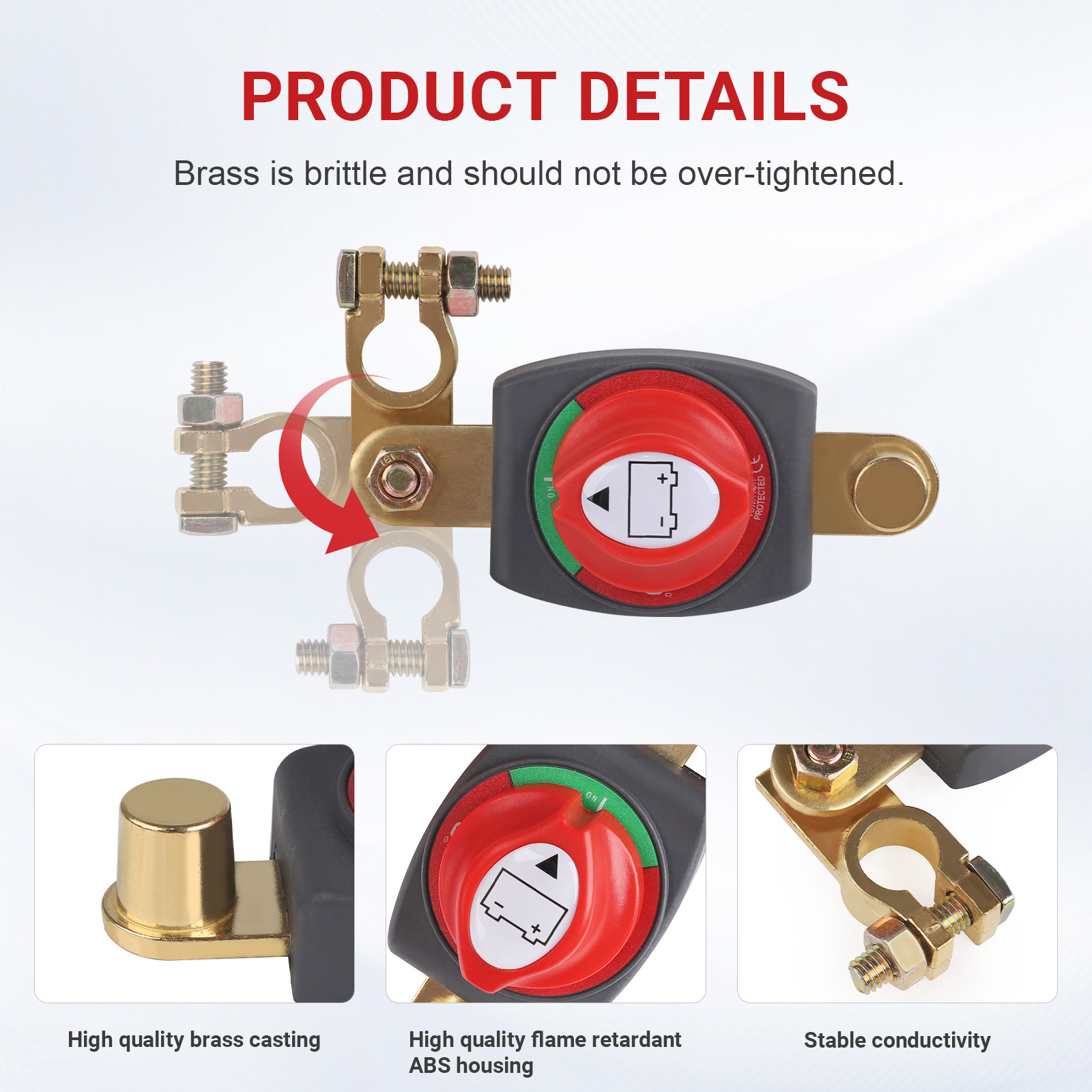 CNSPEED 12V-48V Top Post Batte - Battery Disconnect Switch Master Cut Off recension och pris