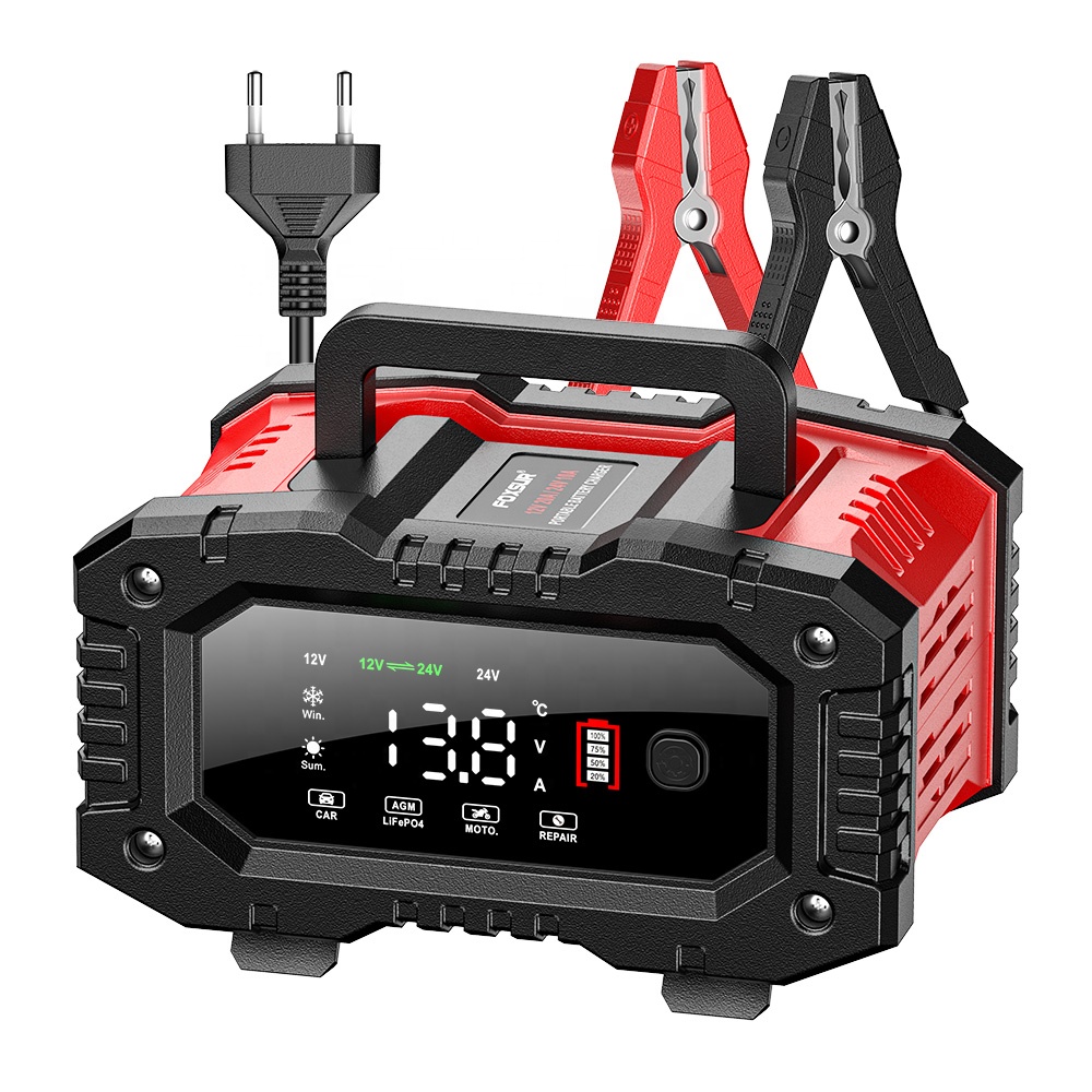 FOXSUR FPT-200 12V/20A&24V/10A - Smart Car Battery Charger 12V 24V 20A recension och pris