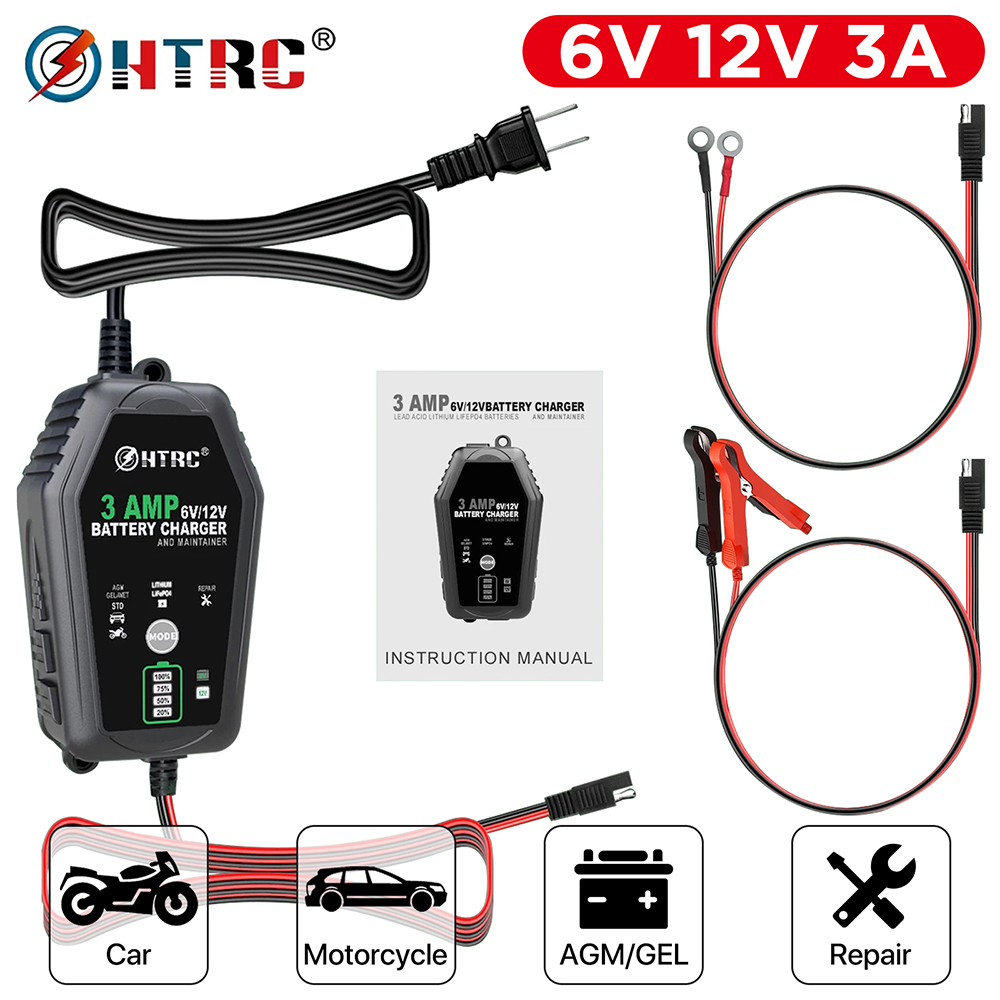 HTRC Car Battery Charger 6V 12 - Lifepo4 Battery Charger Smart Automatic recension och pris
