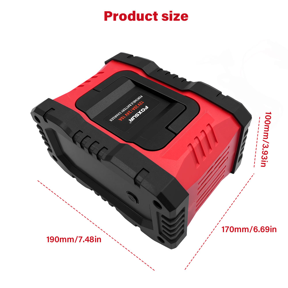 New 20A/10A Car Motorcycle Bat - Smart Car Battery Charger 12V 24V 20A recension och pris