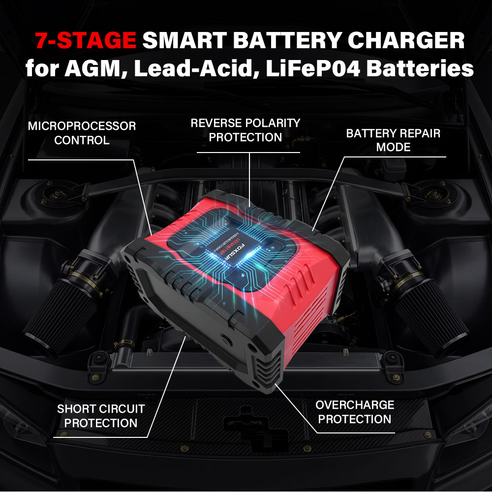 New 20A/10A Car Motorcycle Bat - Smart Car Battery Charger 12V 24V 20A recension och pris