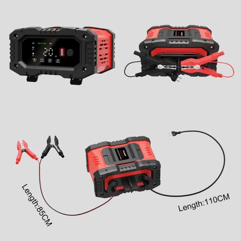 20A/10A Car Motorcycle Battery - Smart Car Battery Charger 12V 24V 20A recension och pris