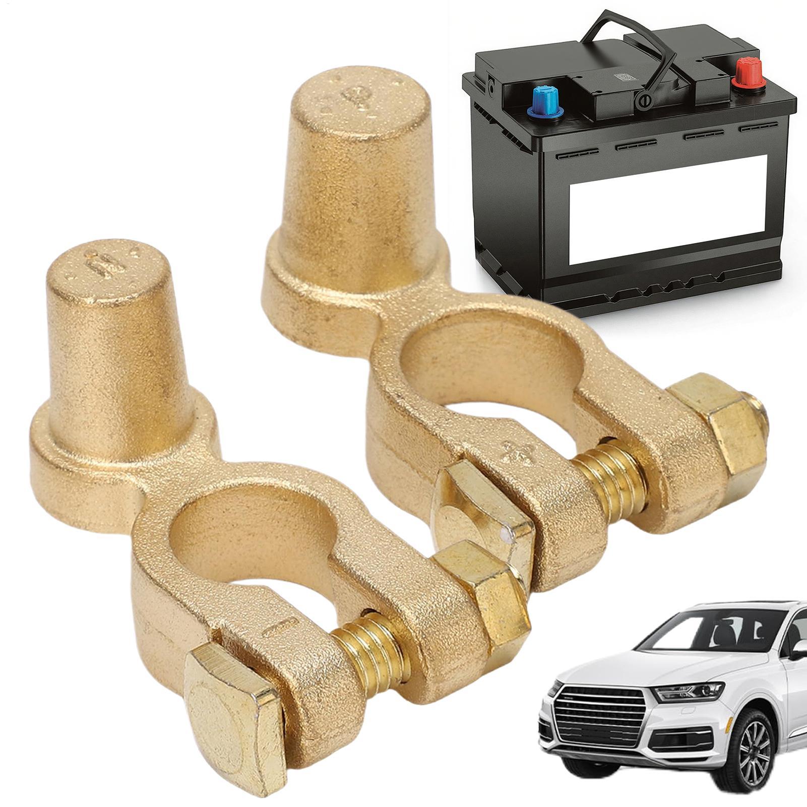 1Pair Car Positive Negative Po - Battery Terminal Clamps Quick Release Brass recension och pris