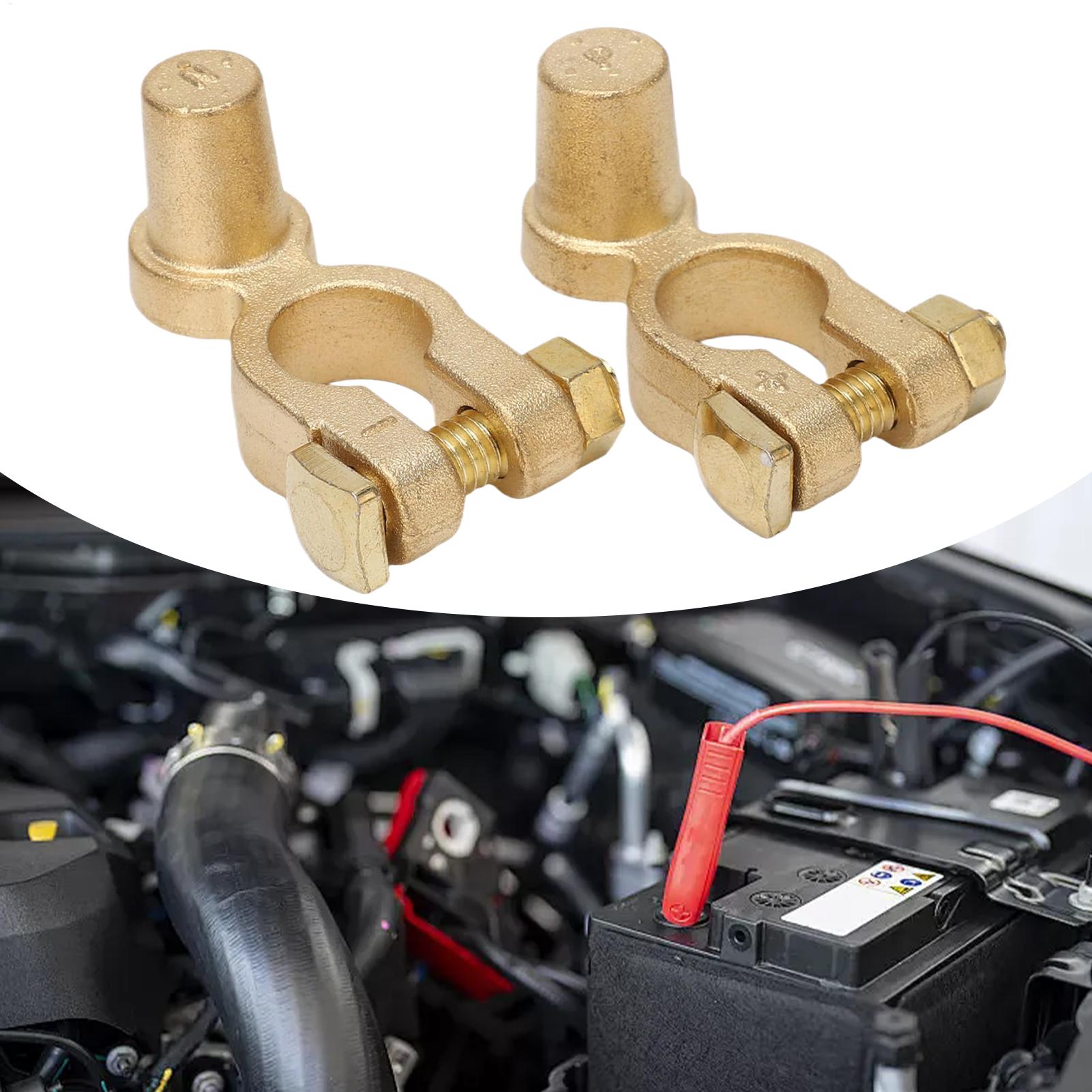 1Pair Car Positive Negative Po - Battery Terminal Clamps Quick Release Brass recension och pris