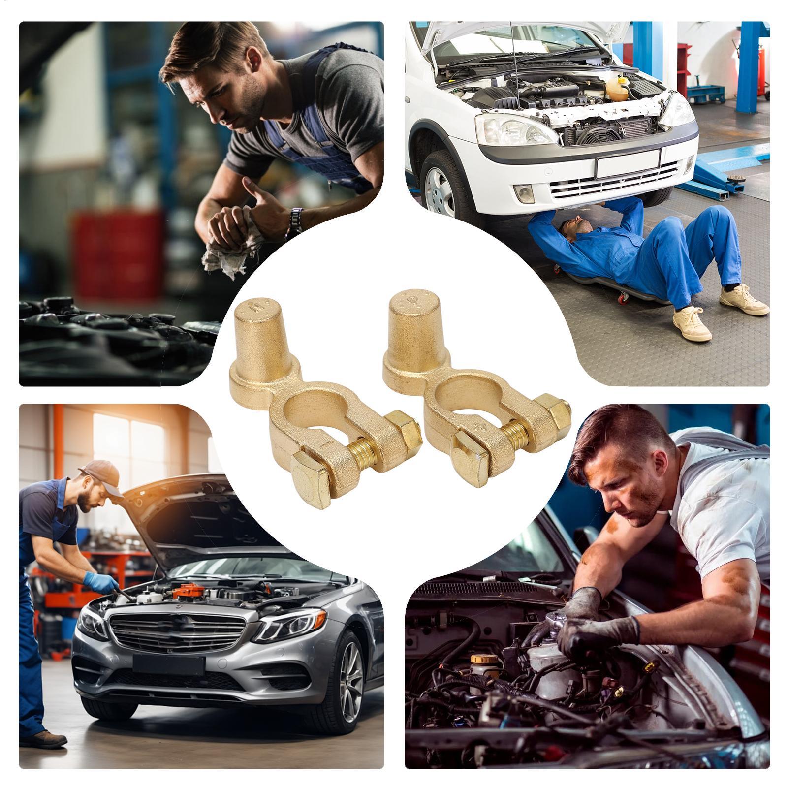 1Pair Car Positive Negative Po - Battery Terminal Clamps Quick Release Brass recension och pris