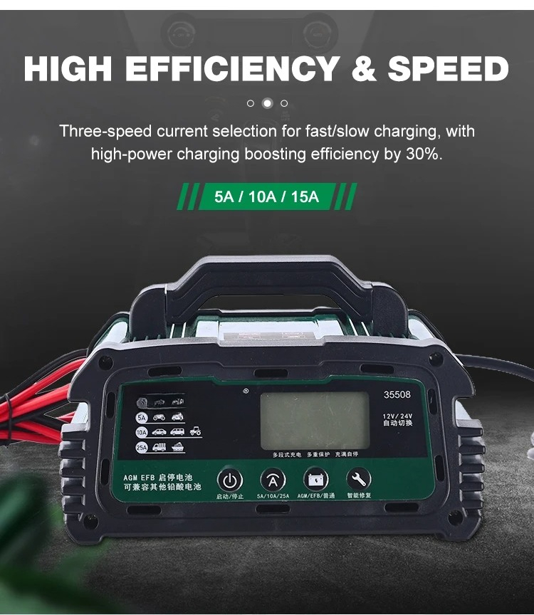 12V/24V Fully-Automatic Smart  - Lifepo4 Battery Charger Smart Automatic recension och pris