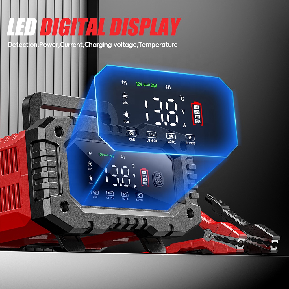 12v 20A 24V 10A Foxsur Fully A - Smart Car Battery Charger 12V 24V 20A recension och pris