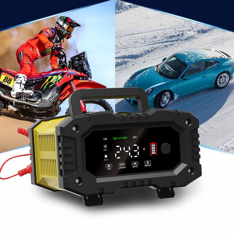 FOXSUR Car Motorcycle Battery  - Smart Car Battery Charger 12V 24V 20A recension och pris