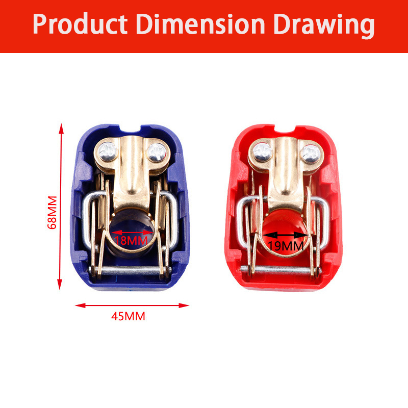 1 Pair Car Battery Terminal Cl - Battery Terminal Clamps Quick Release Brass recension och pris