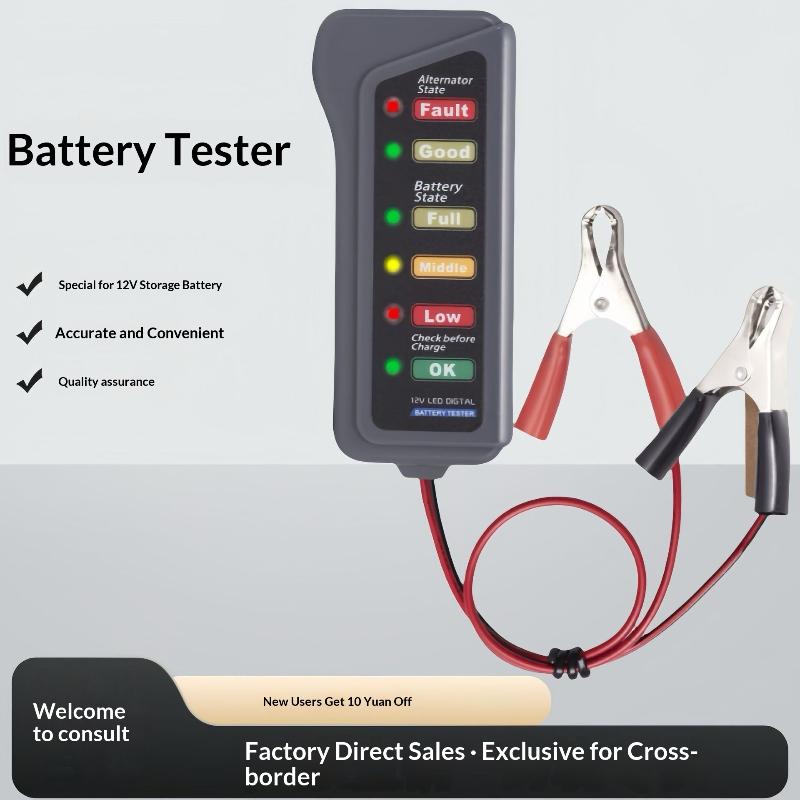 Mini 12V Car Battery Tester, D - Alternator Tester Digital Diagnostic Tool recension och pris