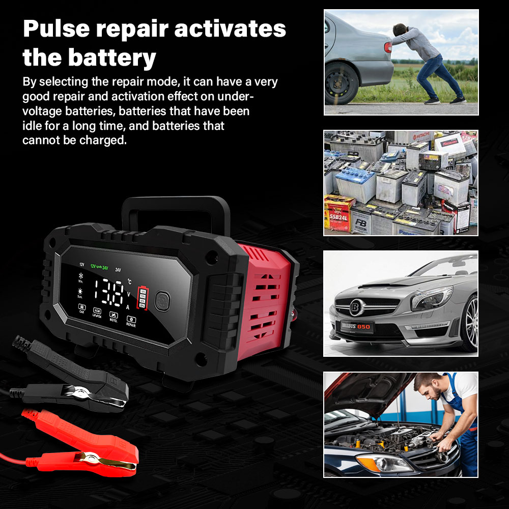 20A/10A Car Motorcycle Battery - Smart Car Battery Charger 12V 24V 20A recension och pris