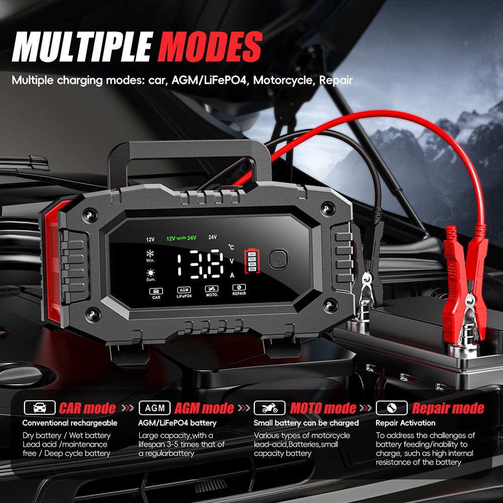 Battery Charger 12V/20A 24V/10 - Smart Car Battery Charger 12V 24V 20A recension och pris