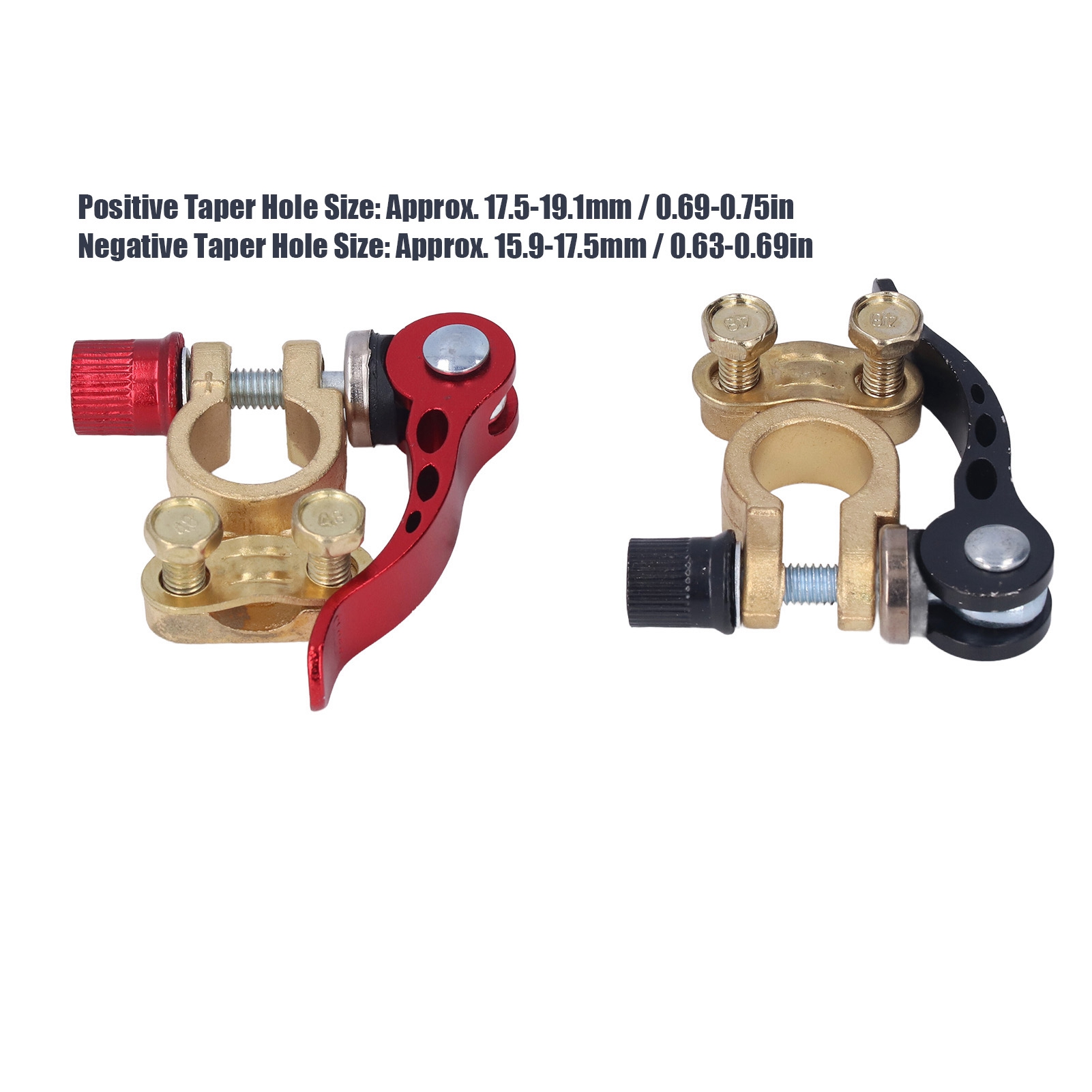 2PCS Car Battery Terminal Conn - Battery Terminal Clamps Quick Release Brass recension och pris