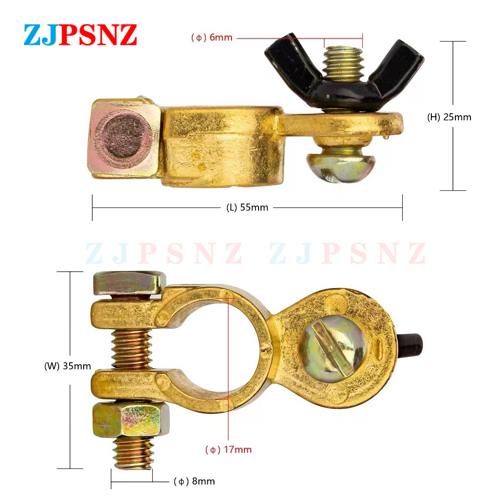 Car Battery Terminal Connector - Battery Terminal Clamps Quick Release Brass recension och pris