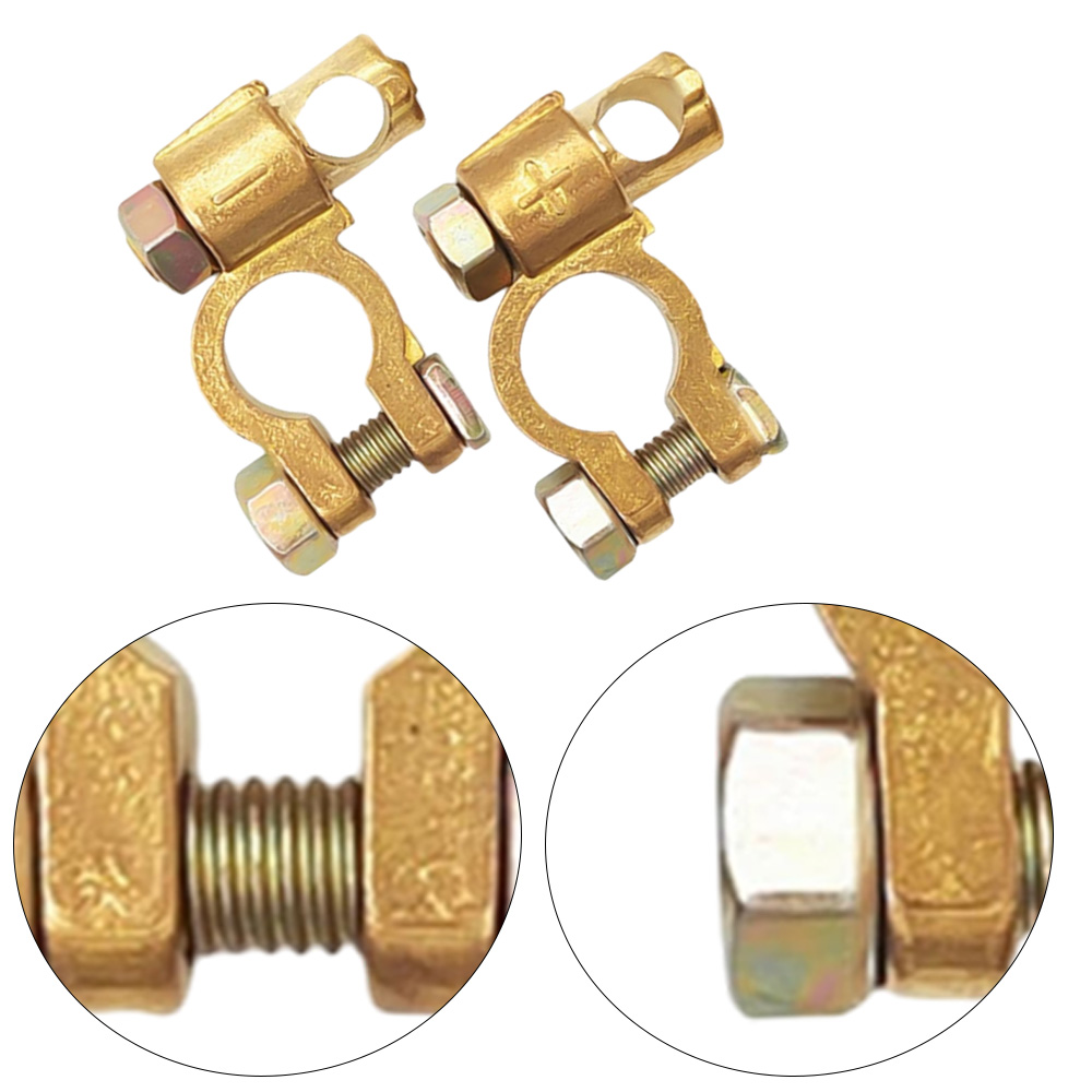 12V Positive Battery Terminals - Battery Terminal Clamps Quick Release Brass recension och pris