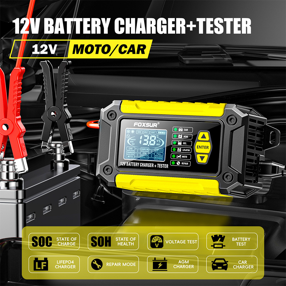 2 in 1 Smart Car Battery Charg - Lifepo4 Battery Charger Smart Automatic recension och pris