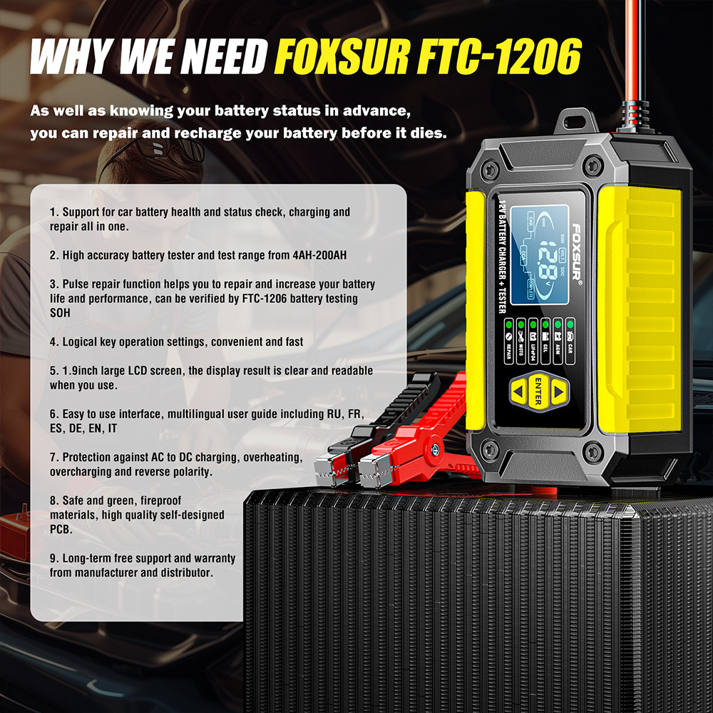 2 in 1 Smart Car Battery Charg - Lifepo4 Battery Charger Smart Automatic recension och pris