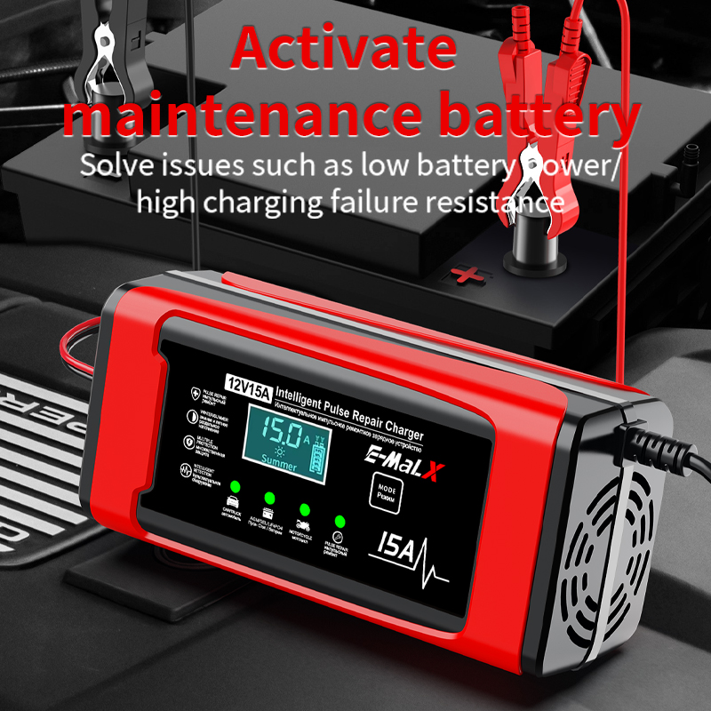 EU Plug 12V 15A Smart Battery  - Lifepo4 Battery Charger Smart Automatic recension och pris