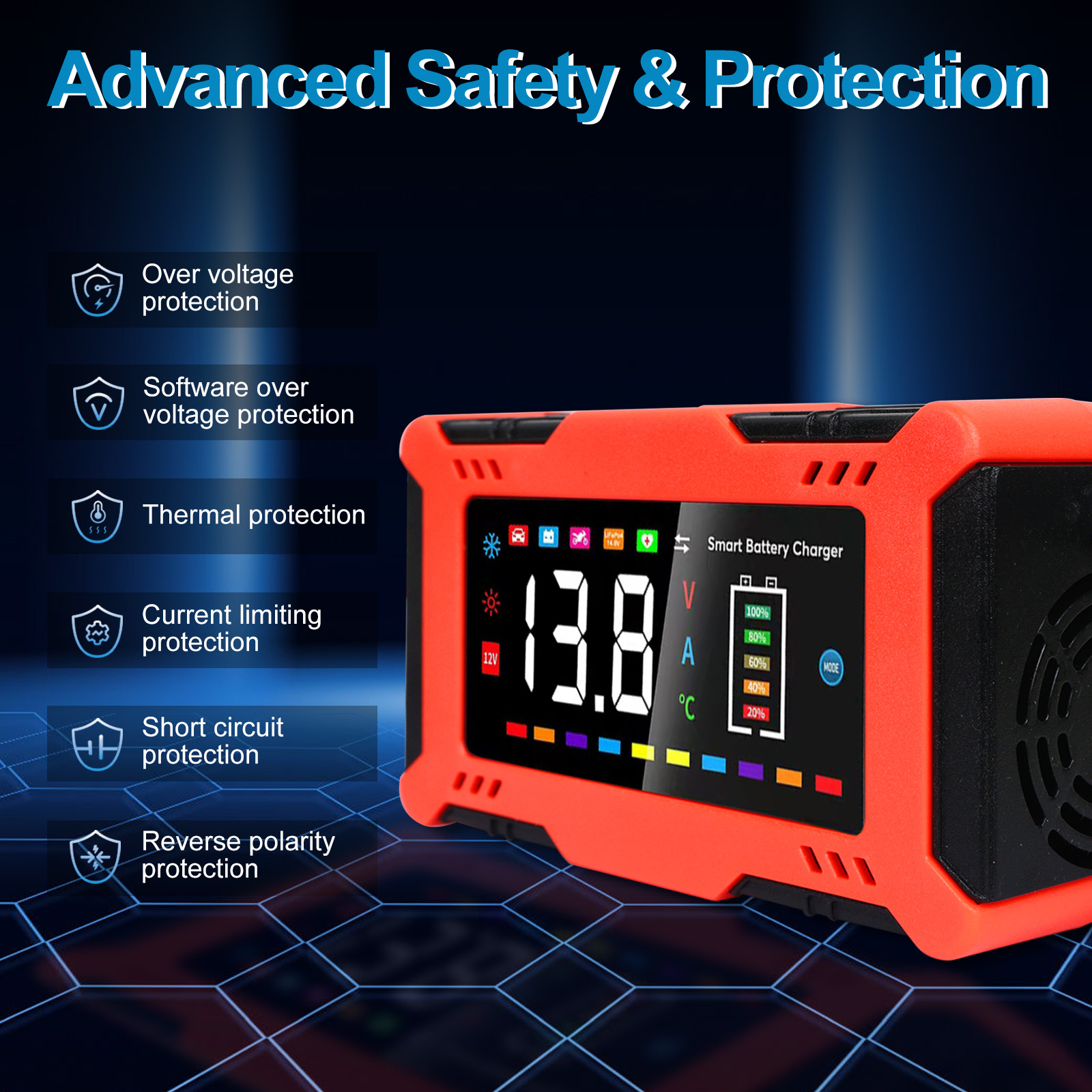 12V 6A Smart Car Battery Charg - Lifepo4 Battery Charger Smart Automatic recension och pris