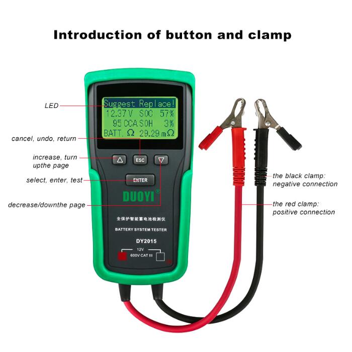 DUOYI DY2015 12V Car Battery S - Car Battery Load Tester Digital Cranking recension och pris