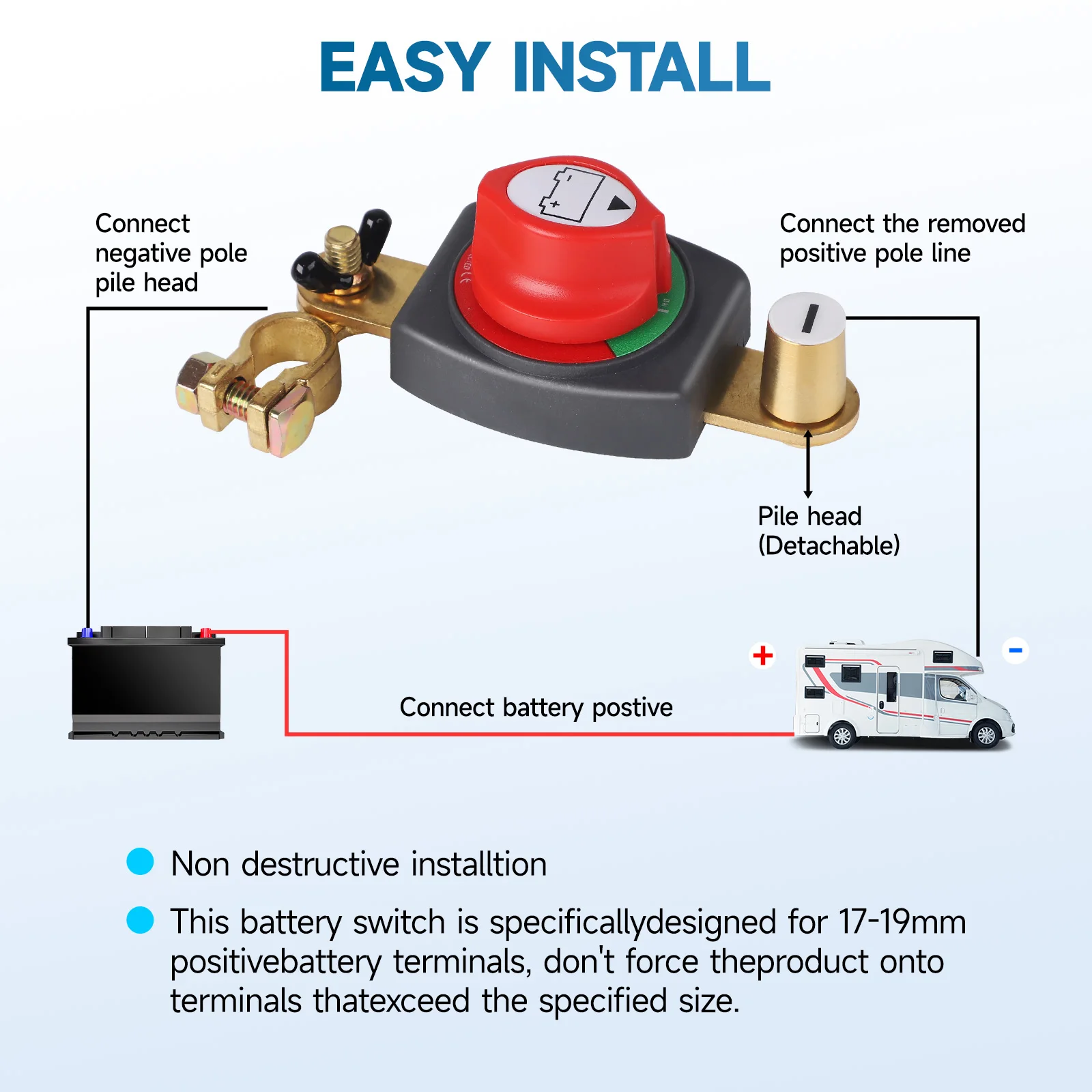 Battery Disconnect Switch 2 Po - Battery Disconnect Switch Master Cut Off recension och pris