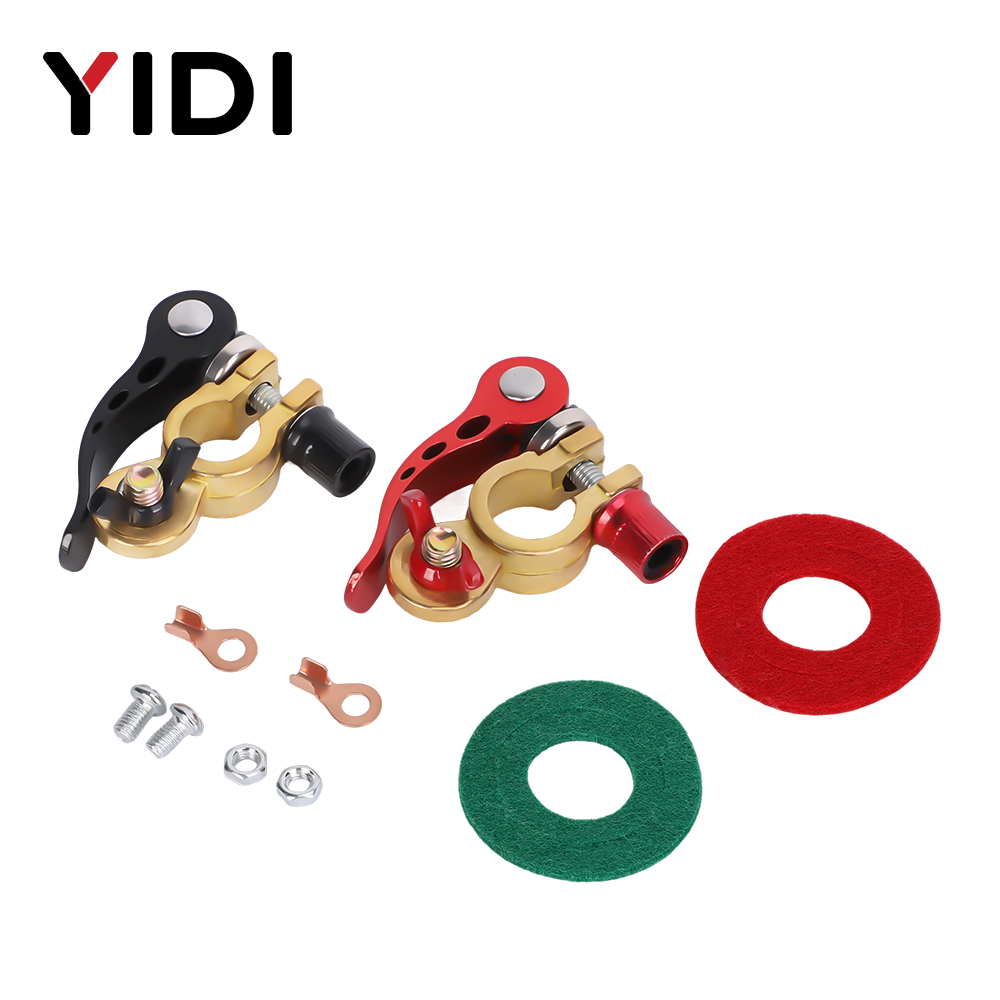 1 Pair Car Battery Terminal Co - Battery Terminal Clamps Quick Release Brass recension och pris