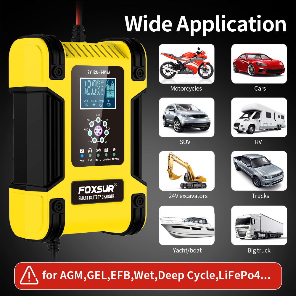 Full Automatic Smart Battery C - Lifepo4 Battery Charger Smart Automatic recension och pris